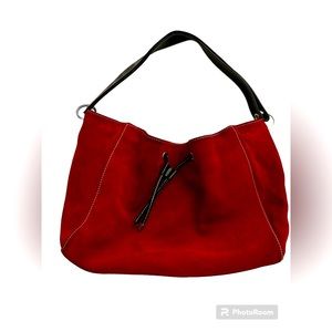 Kate Spade bucket bag vintage red suede